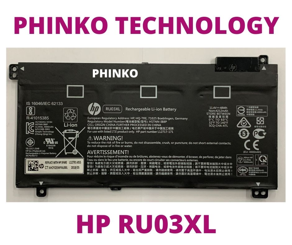 RU03XL Battery for HP ProBook x360 440 G1 ProBook x360 11 G3 HSTNN-IB8P