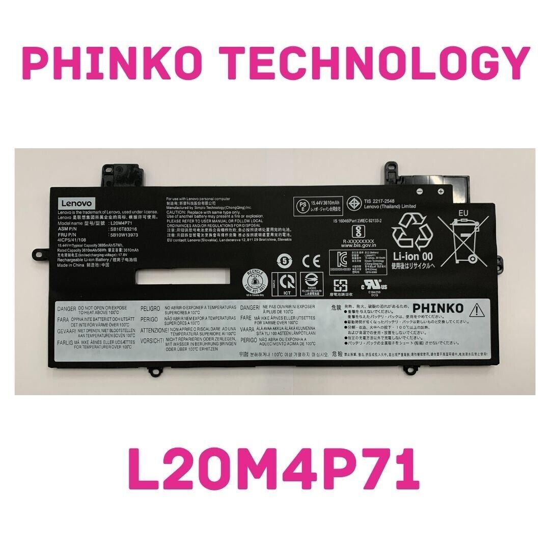 Original L20D4P71 Battery Lenovo ThinkPad X1 Carbon Gen 9 2021 L20M4P71