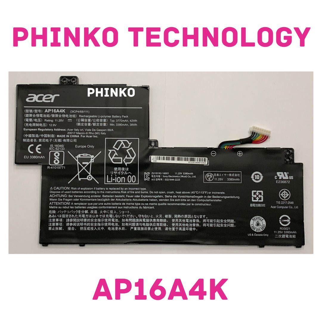 Original AP16A4K Battery for Acer Swift 1 SF113-31 ASPIRE AO1-132 N16Q9 42Wh