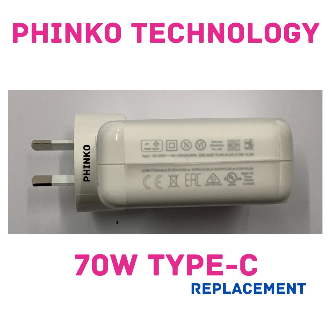 Replacement Apple Macbook 70W USB-C 70 Watt Power Adapter A2743