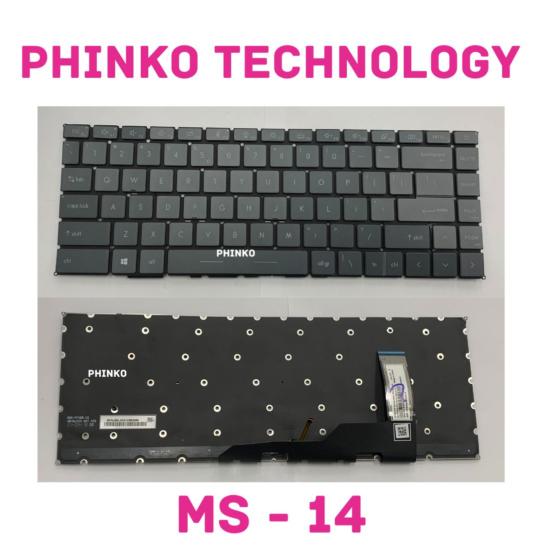 New MSI MS-14C1 MS-14C2 MS-14D1 MS-14D2 MS-14D3 14DK MS-1551 US Backlit Keyboard