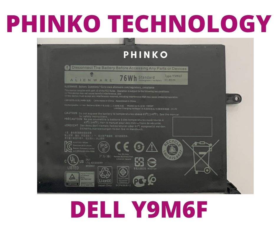 Y9M6F 76Wh Battery for Dell Alienware M15 R2 P87F M17 R2 P41E ALW15M 08K84V