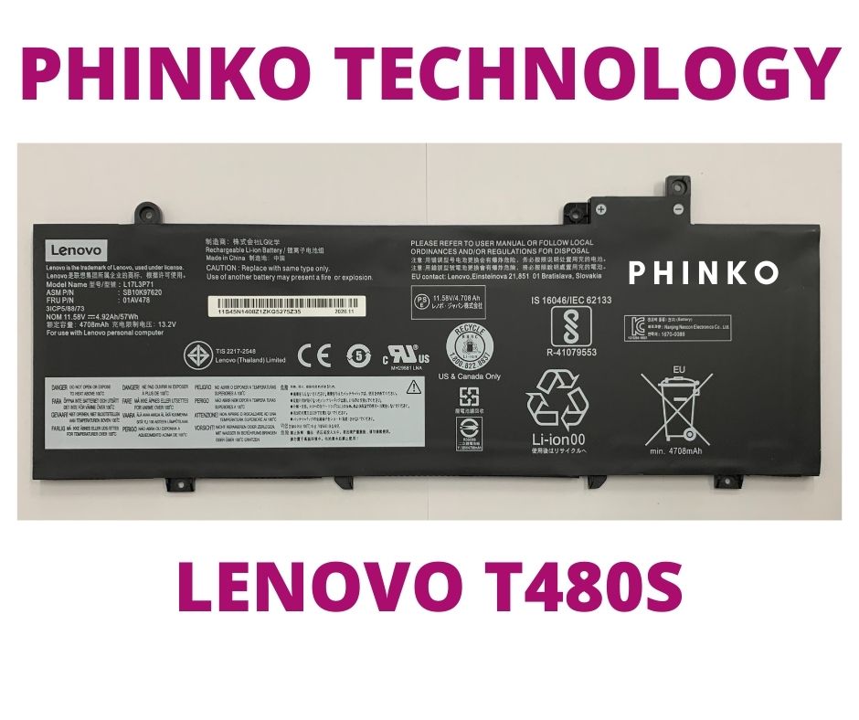 01AV478 Battery For Lenovo ThinkPad T480S 01AV479 L17L3P71
