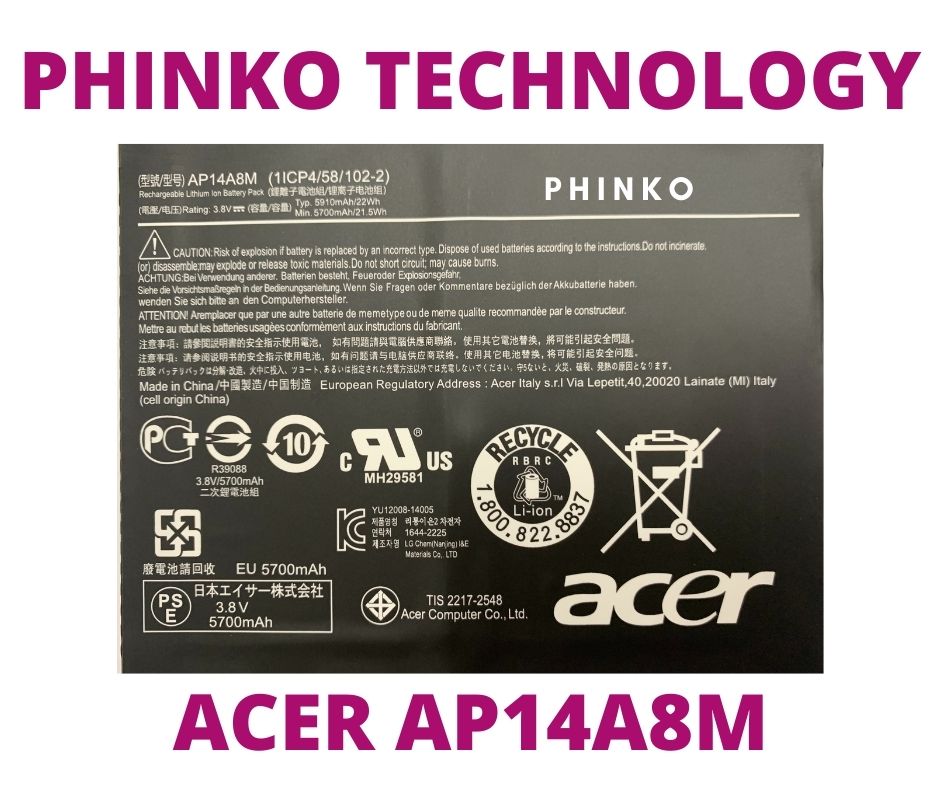 Acer Battery AP14A8M for Aspire Switch 10 SW5-011 SW5-012 AP14A4M