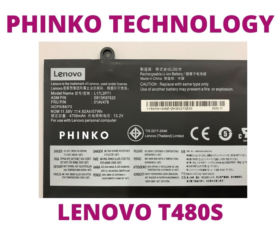 01AV478 Battery For Lenovo ThinkPad T480S 01AV479 L17L3P71
