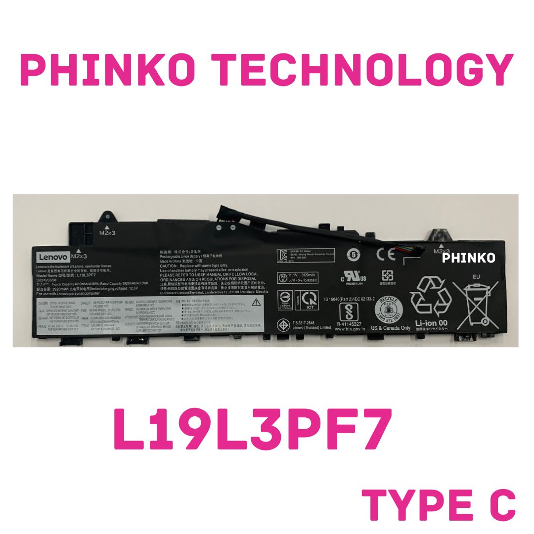 NEW Lenovo Battery L19C3PF3 L19L3PF7 L19M3PF3 L19M3PF4 44.5Wh TYPE C