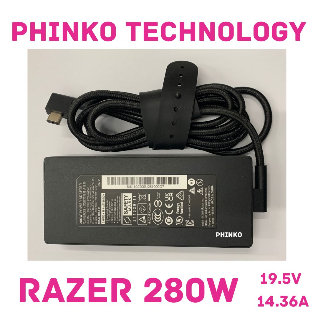 Original RAZER Blade GaN 19.5V 14.36A 280W Power Adapter Charger RAZER RC30-042