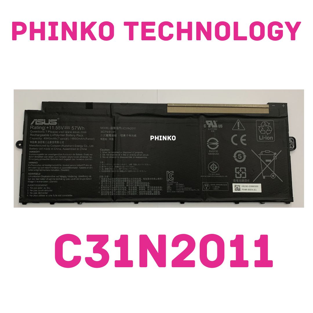 Asus Chromebook C31N2011 C536EA Laptop Battery 11.55V 57Wh 4940mAh