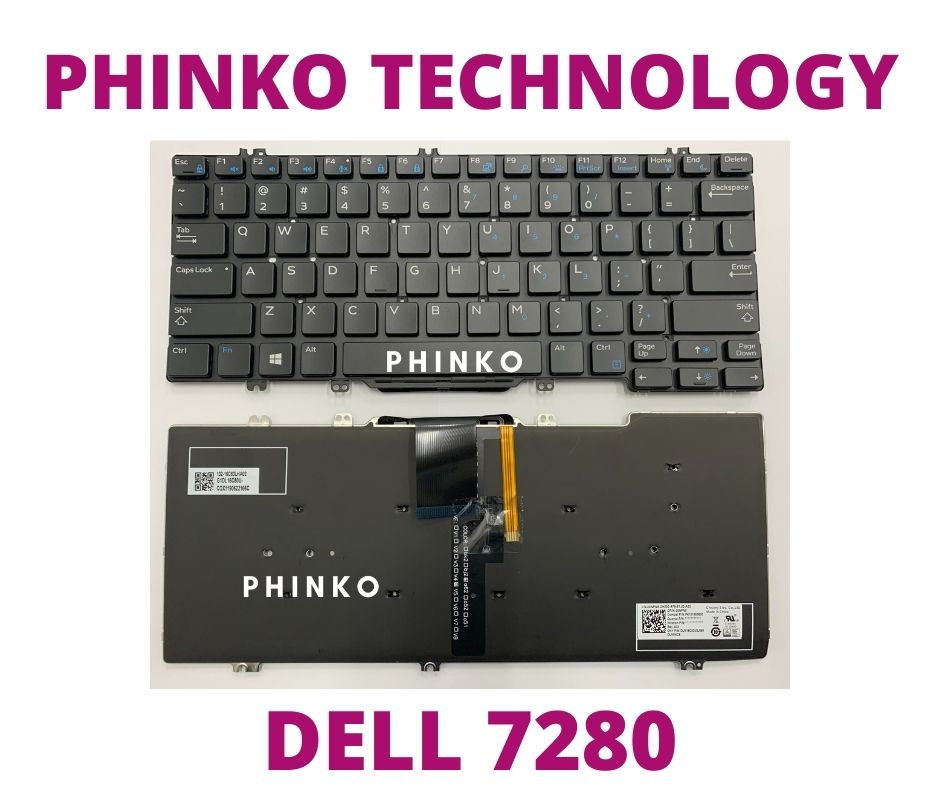 US English Backlit Keyboard Replacement For Dell Latitude 5280 5290 7280 7290 7380