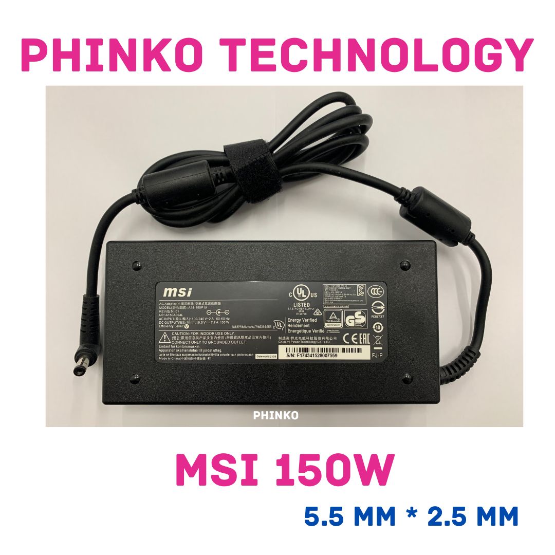 Original MSI Laptop Charger ADP-150VB B 150W 5.5*2.5mm AC Adapter