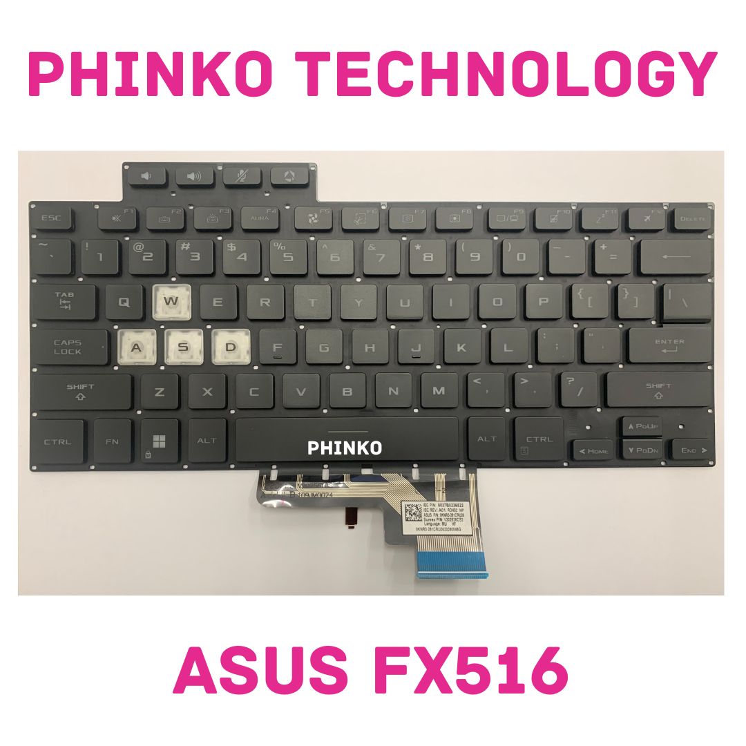 US Black Keyboard For ASUS ROG TUF DASH FX516 FX516P FX516PR FX516PM Backlit