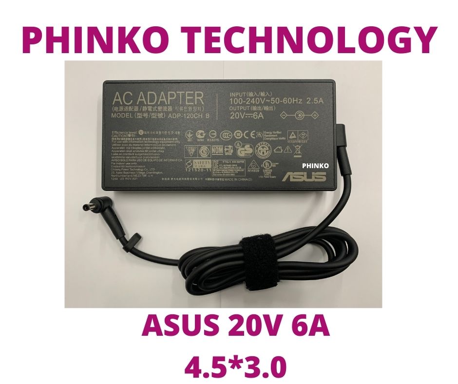 OEM Slim 20V 6A 120W A17-120P2A For ASUS ZenBook15 UX534F Laptop Charger 4.5*3.0