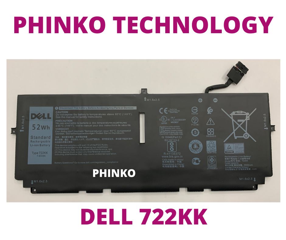 バートル13v battery 722KK Battery Fits for Dell XPS 13 9300 2020 i5 FHD XPS 13 9310 2XXFW