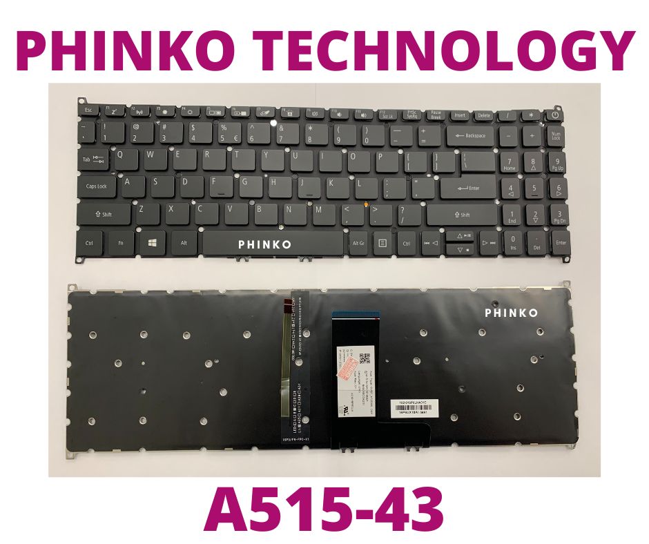 Clavier AZERTY Français De Remplacement Pour Acer Aspire 5 A515-54/G – Sans Rétroéclairage, Neuf