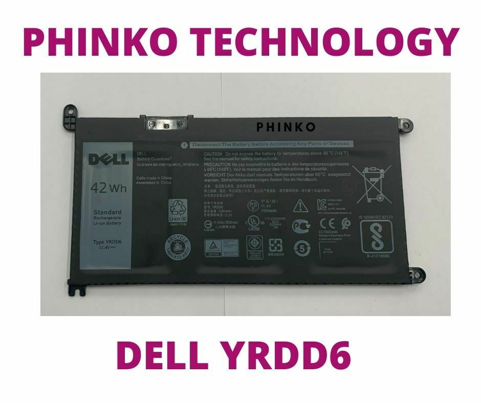 NEW Battery for Inspiron YRDD6 14 5480 5481 5482 5485 5488 5491 5493 5494
