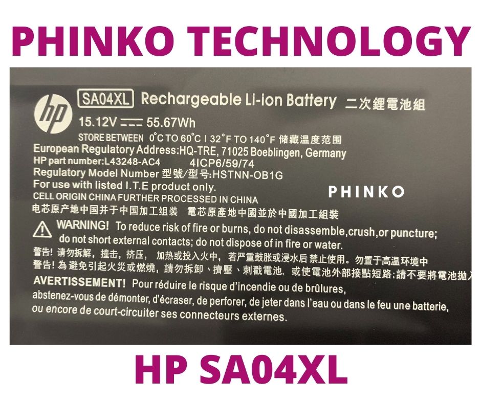 New Genuine SA04XL Battery for HP ENVY X360 15-DR 15-DS L43248-AC2 L43248-542