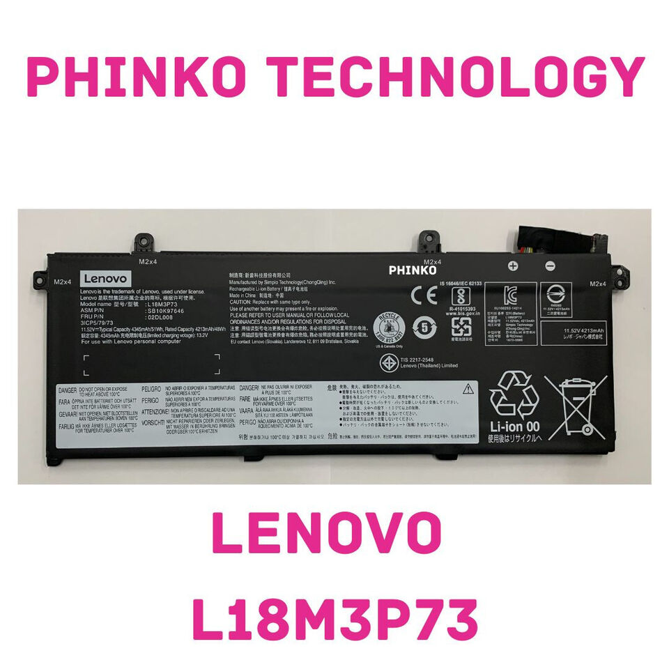 NEW Lenovo Battery L18M3P74 L18C3P71 L18C3P72 L18C3P73 L18L3P73 11.52V 51Wh