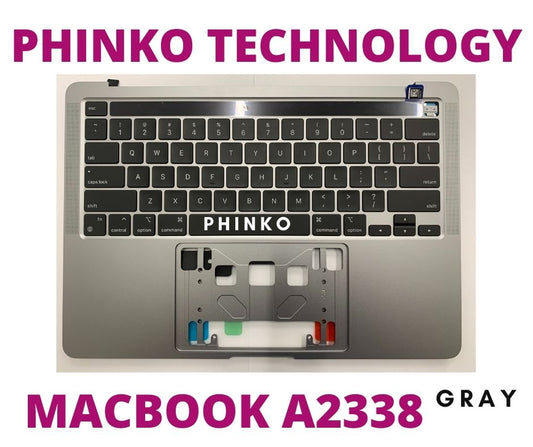 APPLE MACBOOK PRO M1 2020 GRAY PALMREST TOP CASE KEYBOARD TOUCHBAR A2338