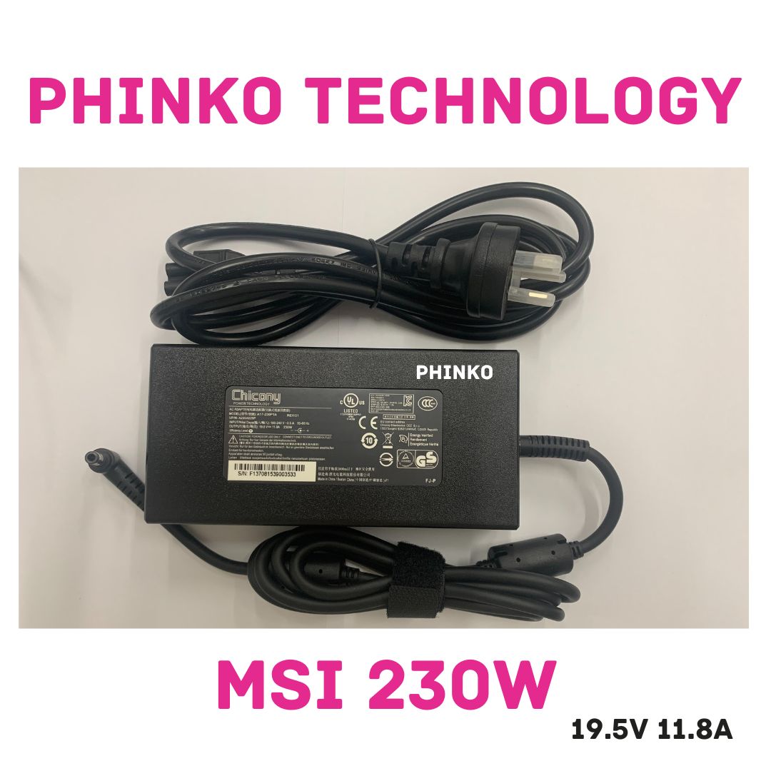 Chicony A17-230P1A A17-230P1B 19.5V 11.8A 230W AC Adapter Charger 5.5MM MSI Gigabyte Clevo