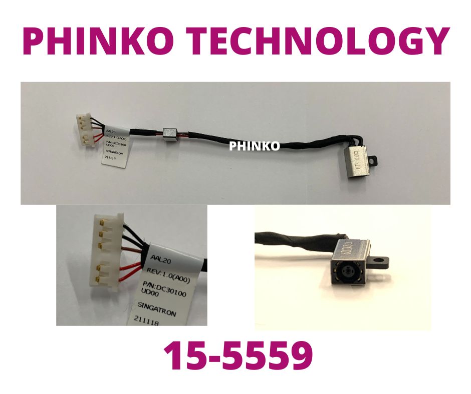 DC Power Jack For Dell Inspiron 15-5559 P51F004 Vostro 15 3558 3559 P52F P52F003