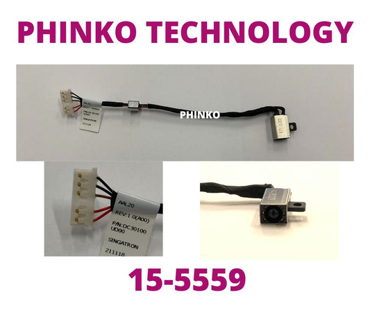 DC Power Jack For Dell Inspiron 15-5559 P51F004 Vostro 15 3558 3559 P52F P52F003
