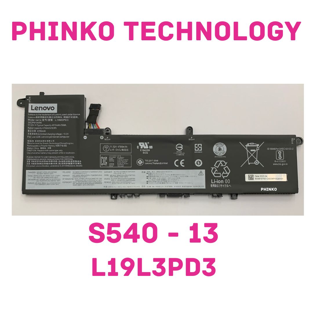 New OEM L19M3PD3 L19L3PD3 Battery 5B10W67393 for IdeaPad S540-13 S540 SB10W67401