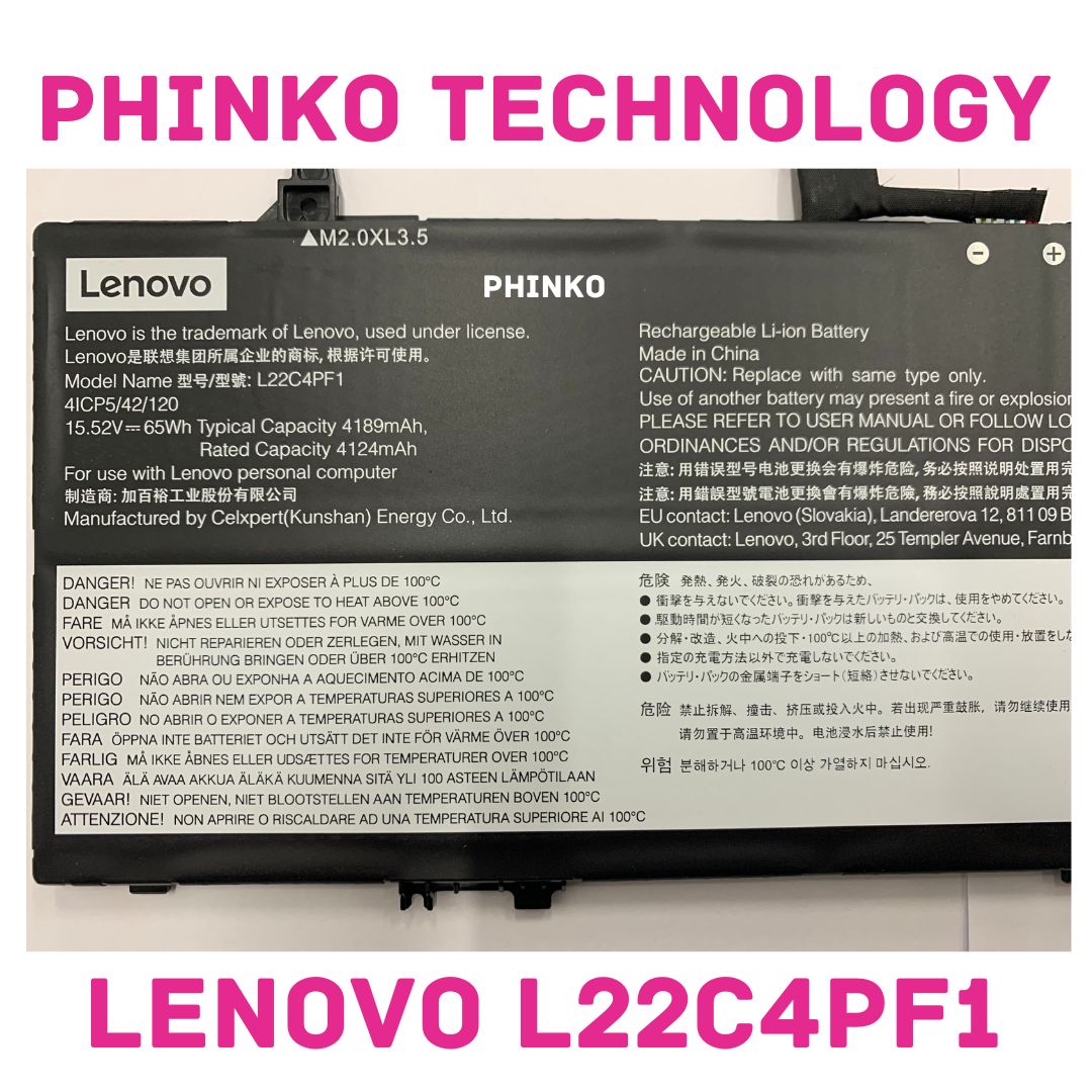 Original L22M4PF0 L22D4PF1 L22M4PF1 Battery for Lenovo Yoga Slim 6-14 L22C4PF1
