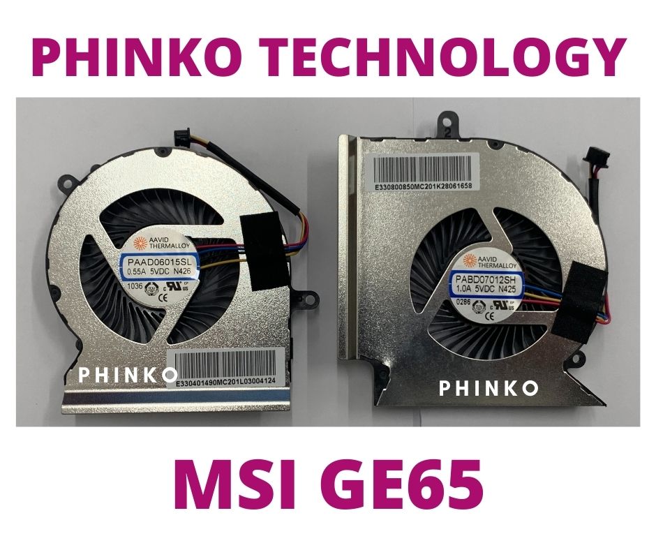 Cooling Fan MSI CPU + GPU GE65 Raider GL65 GP65 WE65 9TI 9TJ Leopard