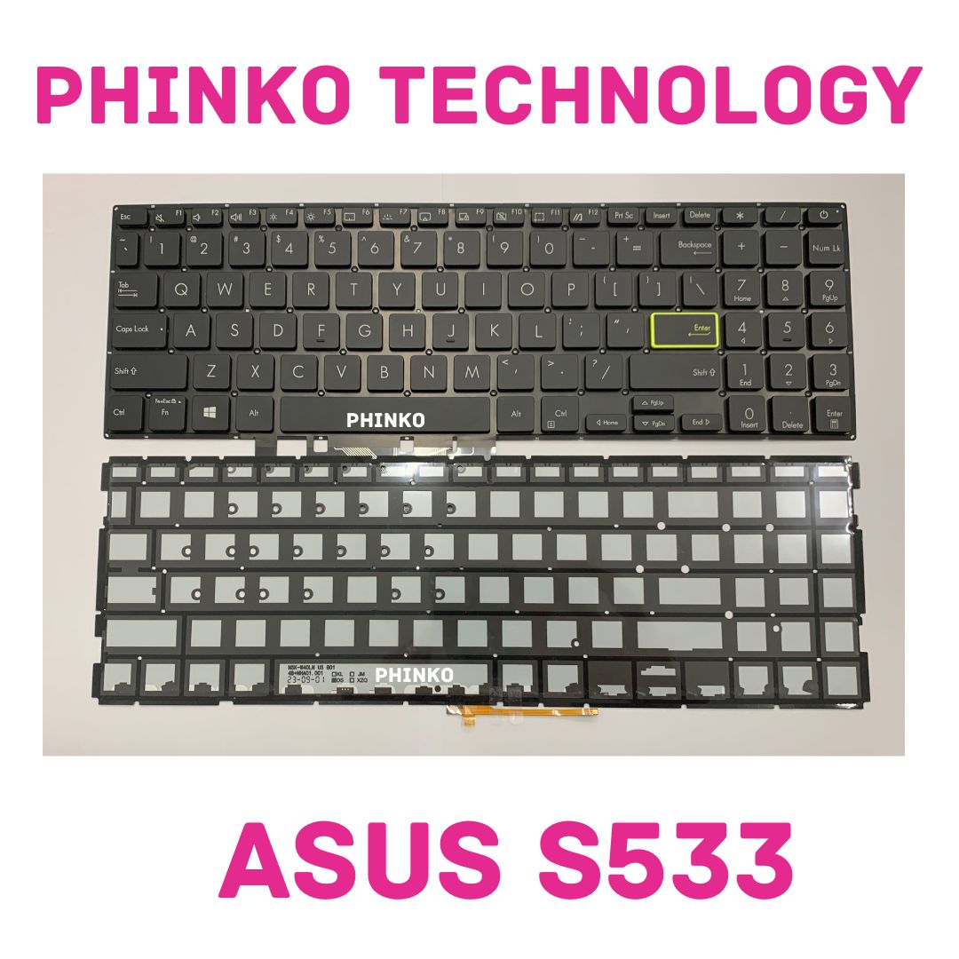 black US backlit Keyboard for Asus Vivobook S533 S533E S533EA S533F S533FA