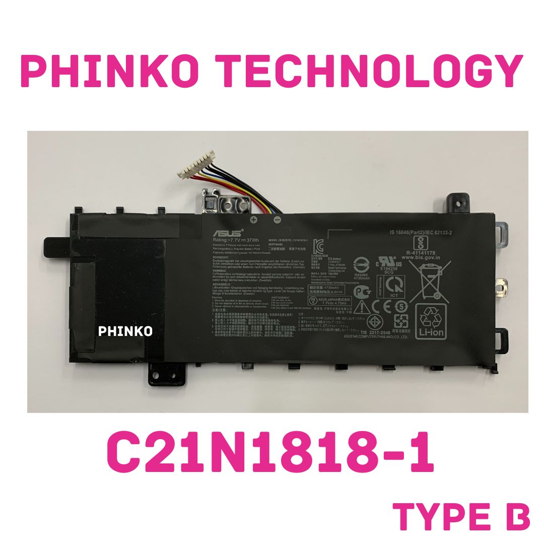 Original C21N1818-2 C21N1818 Battery for ASUS X512FL X412FJ X512DK F412FA TYPE B