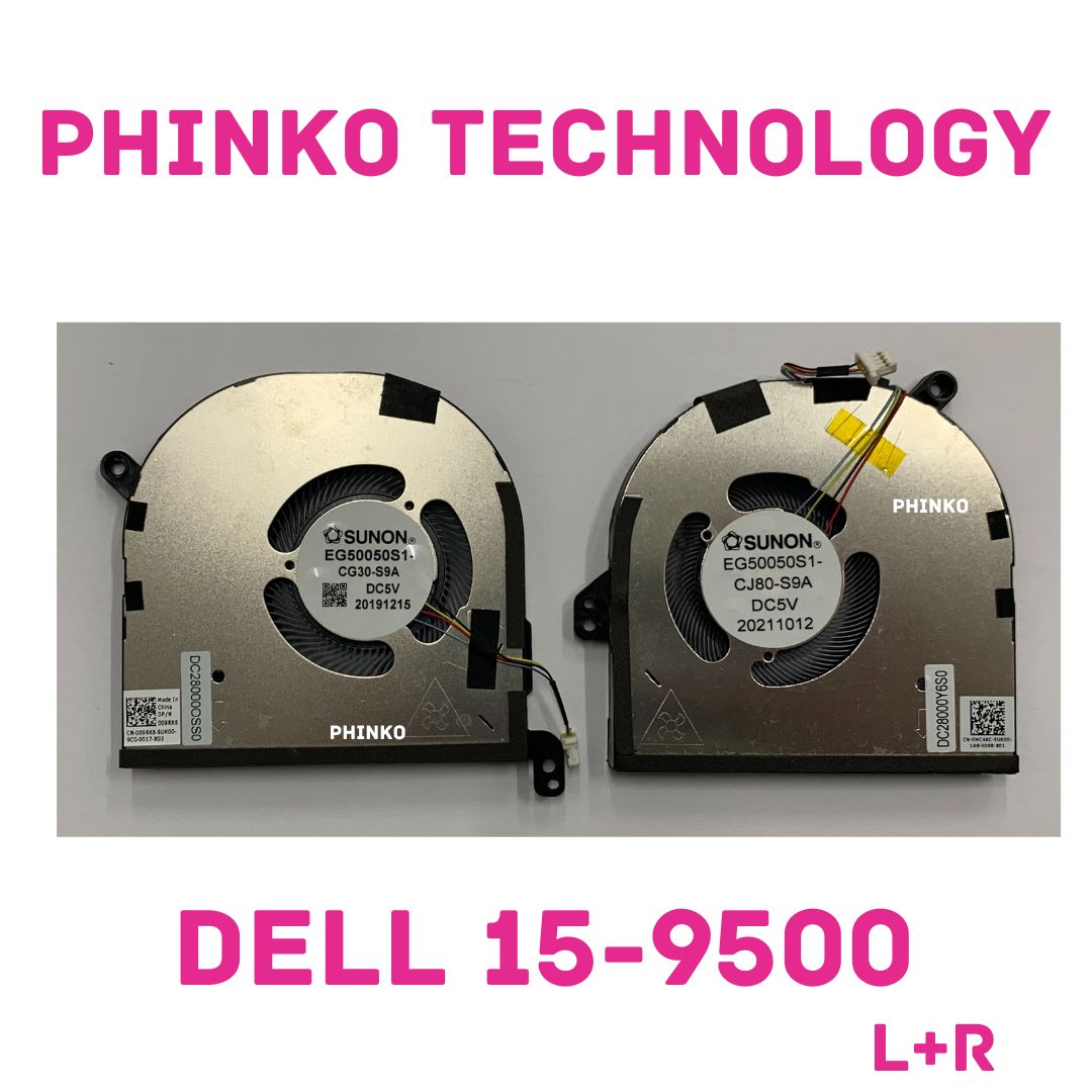 NEW Genuine CPU GPU Cooling Fan For Dell XPS 15-9500 P91F001 15-9510 P91F002