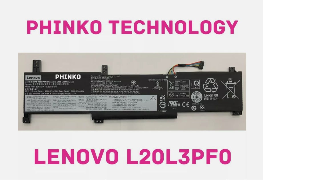 Original Lenovo Battery L20C3PF0 L20D3PF0 L20L3PF0 L20M3PF0 44Wh