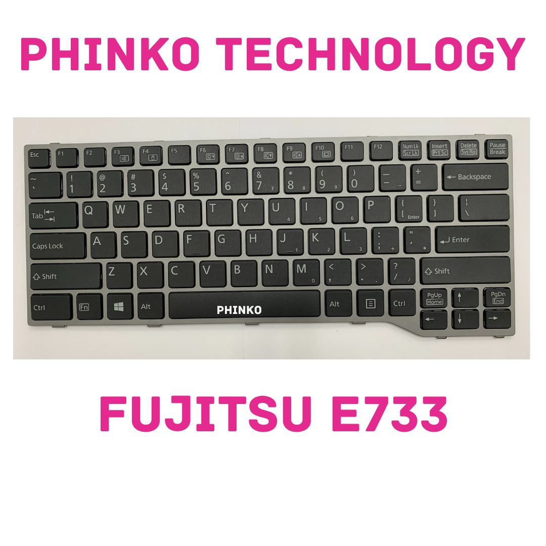 Fujitsu E733 E734 E743 U745 E744 E546 E547 E544 US Laptop Keyboard-SILVER