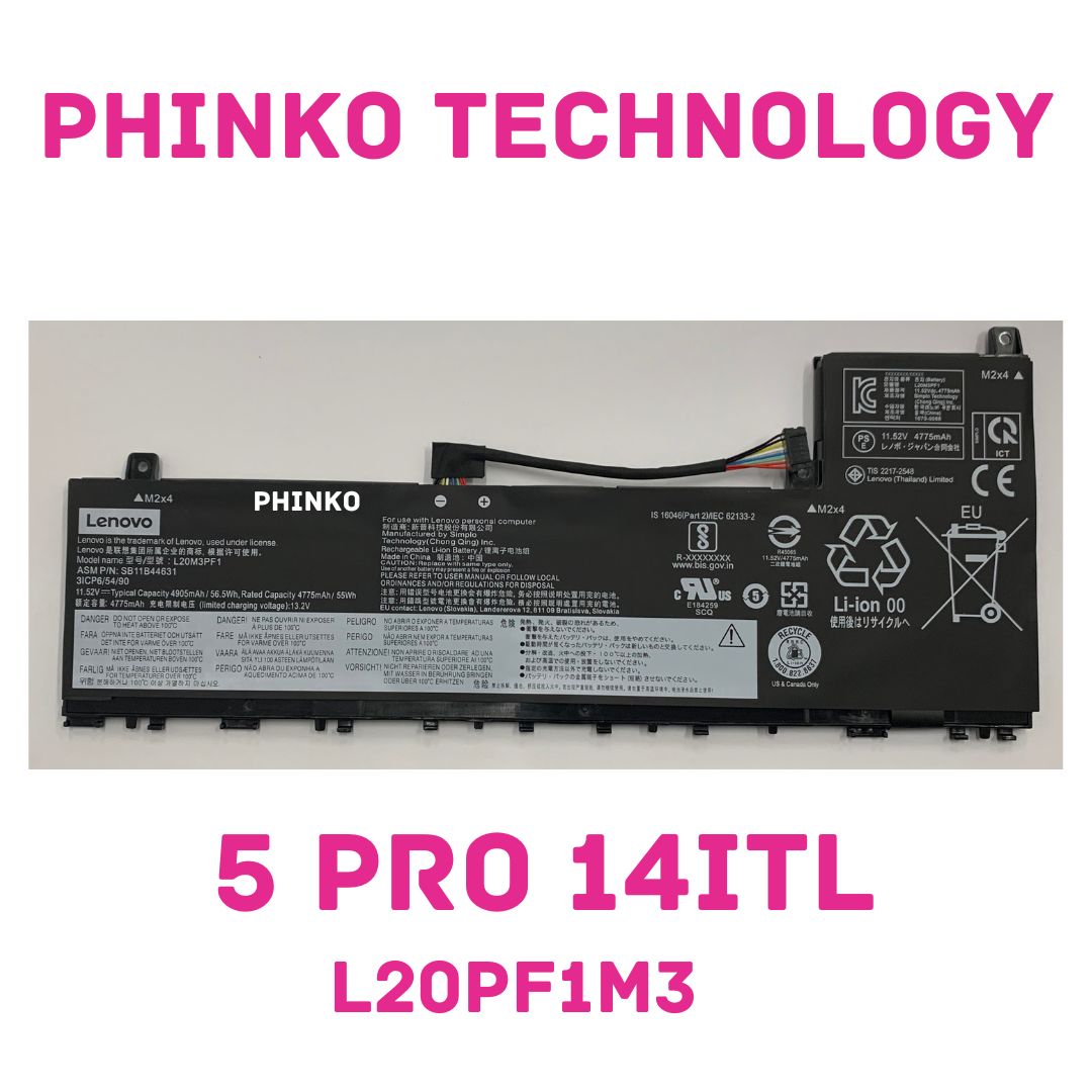 Original battery for Lenovo IdeaPad 5 PRO 14ITL6-82L30051RK 4 Cell L20M3PF1