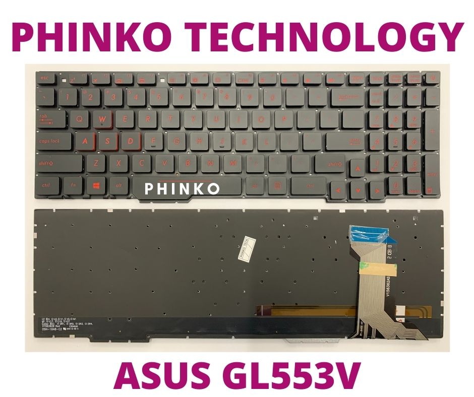 Keyboard US Asus Rog GL553VW GL553VD FX553VD ZX553VD FX753 GL753 ZX73 Backlit