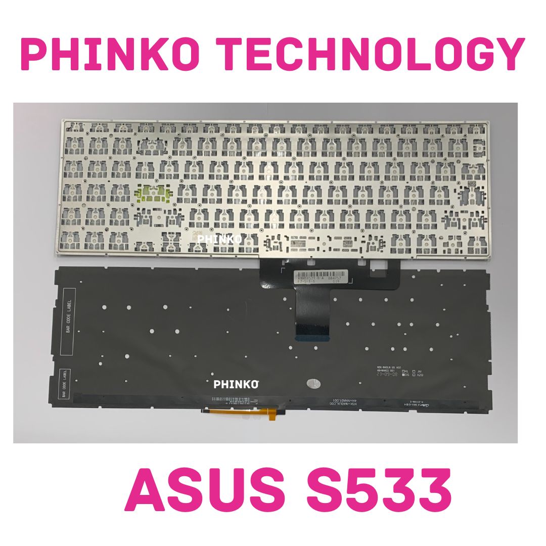 black US backlit Keyboard for Asus Vivobook S533 S533E S533EA S533F S533FA