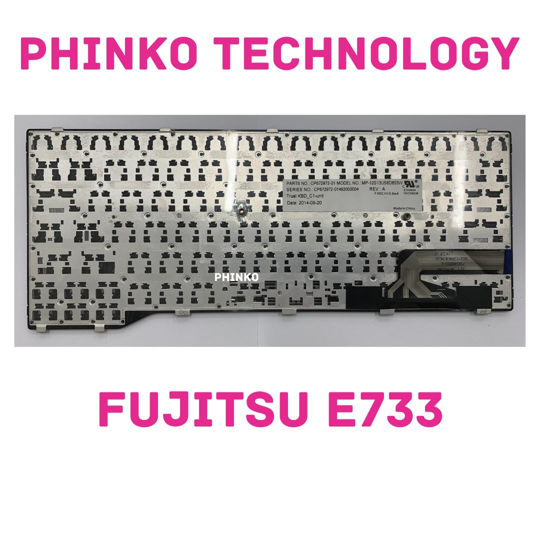 Fujitsu E733 E734 E743 U745 E744 E546 E547 E544 US Laptop Keyboard-SILVER