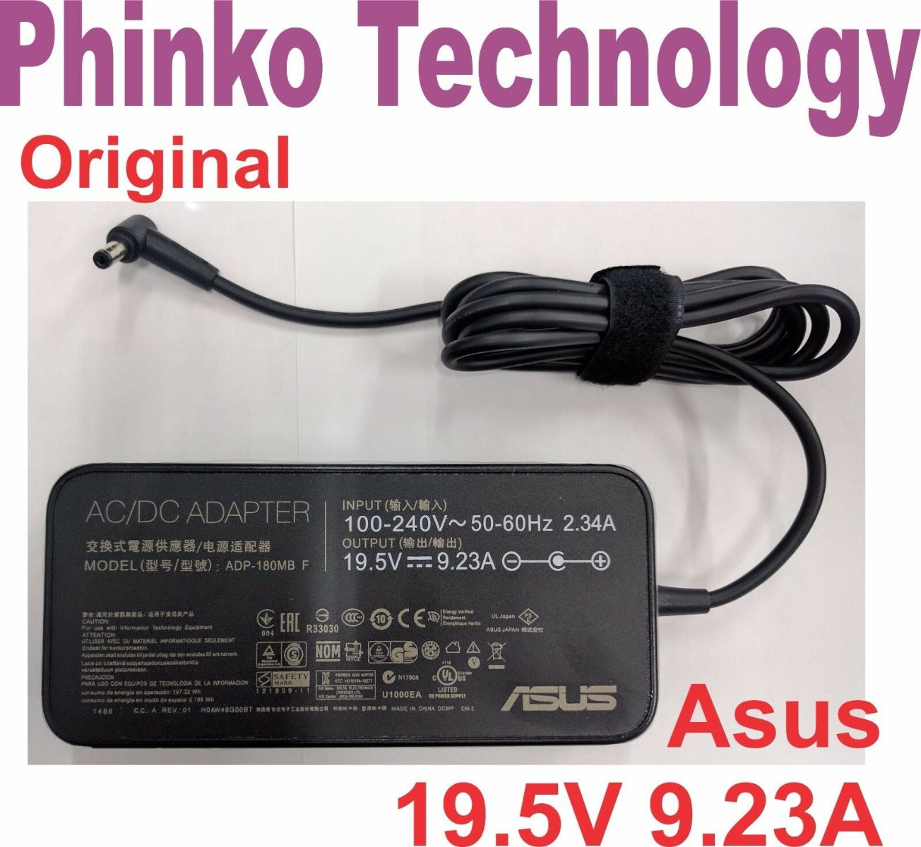 Original Asus 180W 19.5V 9.23A Power Adapter Laptop Charger FA180PM111