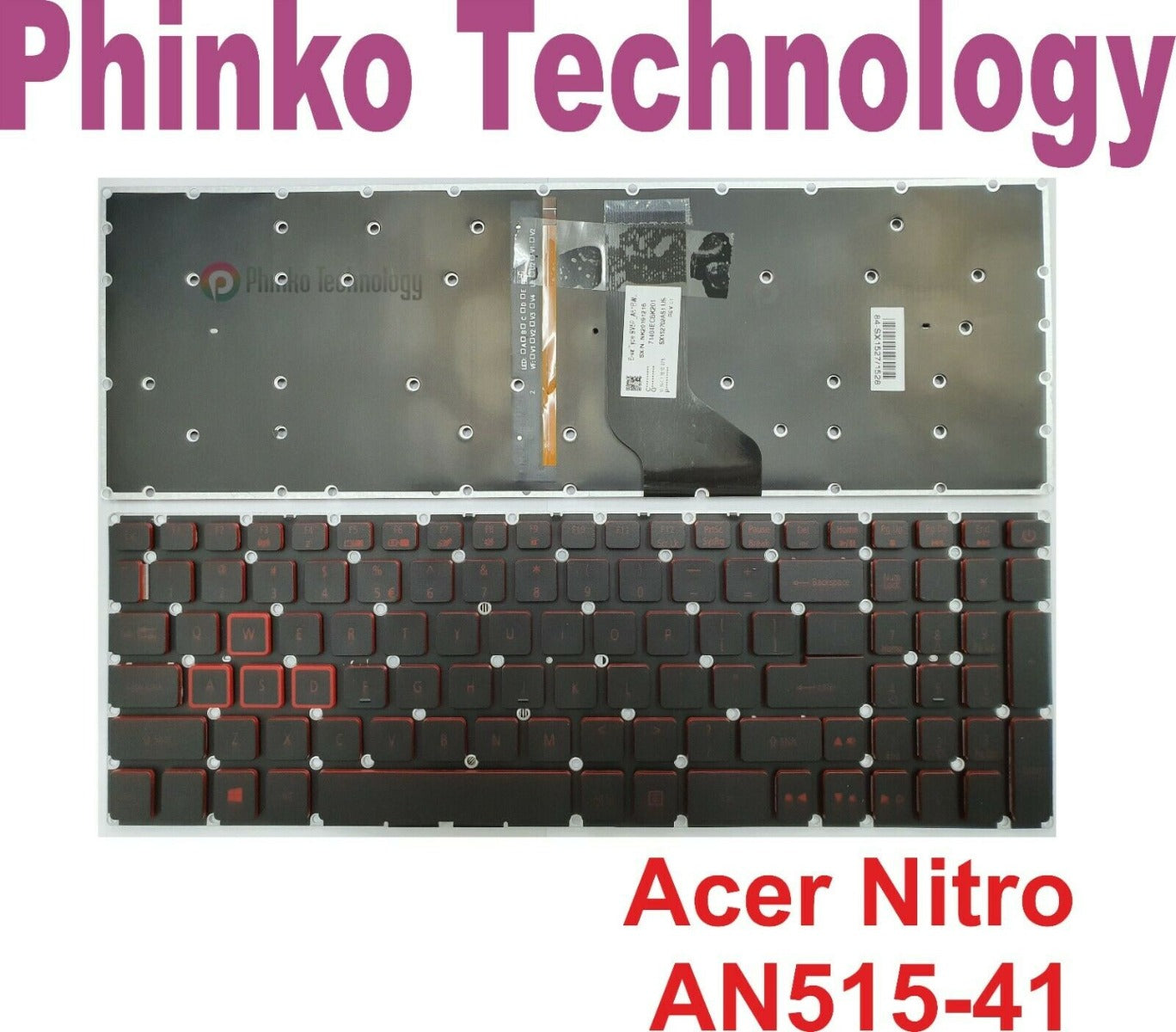 La Backlight Laptop Keyboard For Acer Nitro 5 An515-51 An515-52 An515 - Foto 2