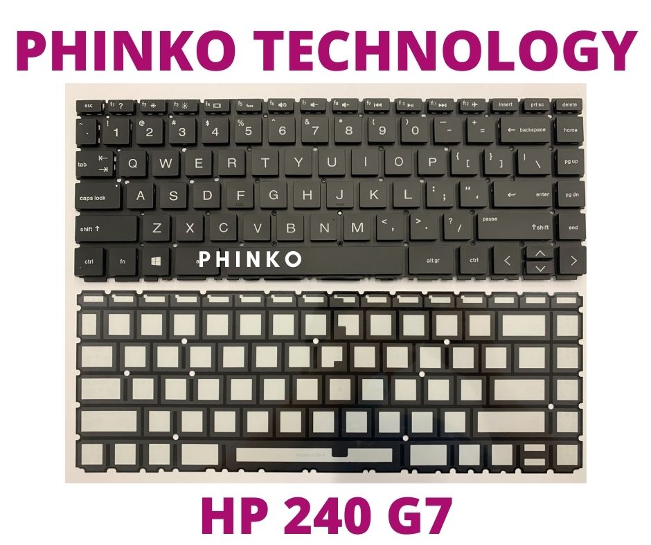 Keyboard for HP 240 G7 245 G7 246 G7 series US black with backlight no frame