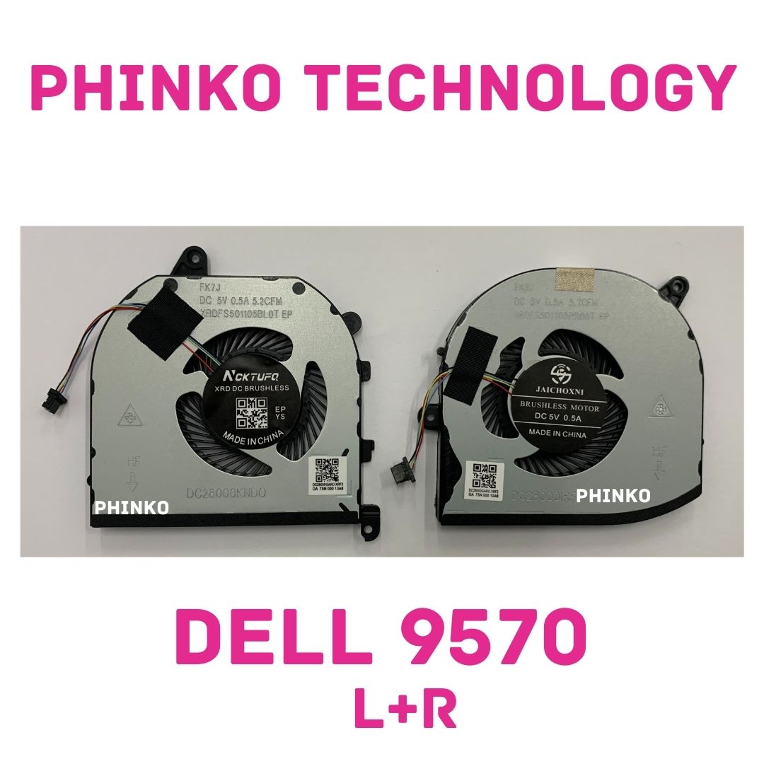 Fan CPU+GPU Cooling for Dell XPS 15-9570 P56F002 15-7590 P56F003 Precision 5540