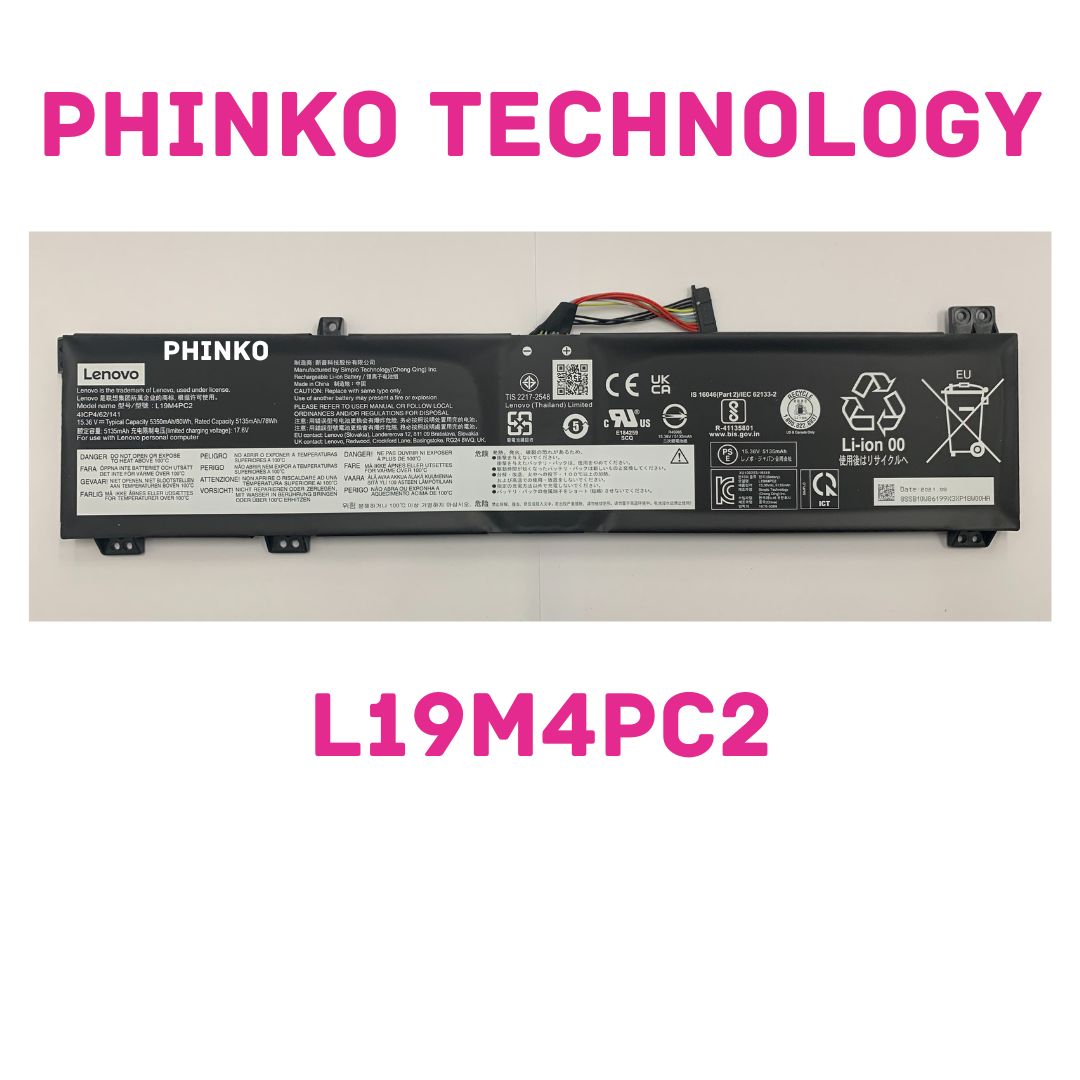 NEW 15.36V 80Wh L19M4PC2 L19C4PC2 battery for Legion 5i 15ARH05 17IMH05H