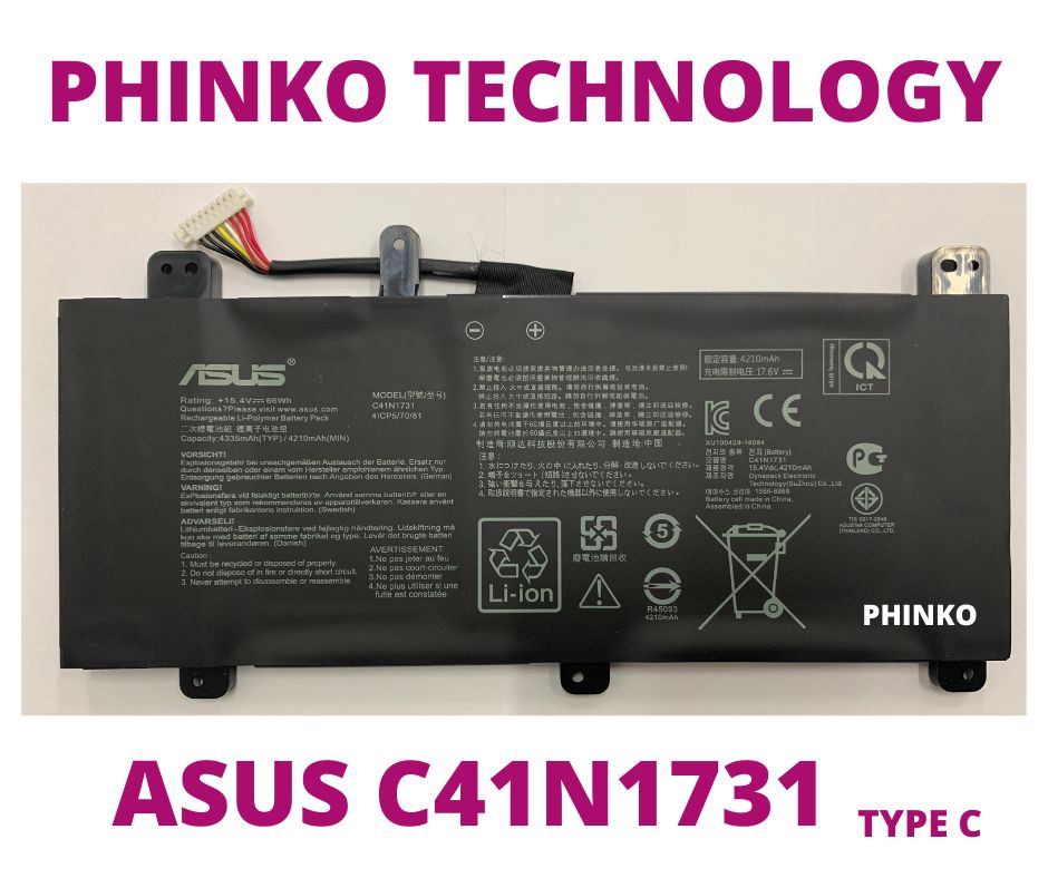 BLESYS C41N1731 Batterij voor ASUS ROG Strix Scar II GL504 GL504G GL504GW GL504GS GL504GM GL504GV Hero II G515 G515GV G515GW Serie Laptop [15.4V/66Wh