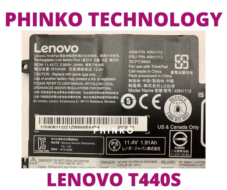 Battery For Lenovo Thinkpad 45N1773 internal T440 T440s S540 X240 x250