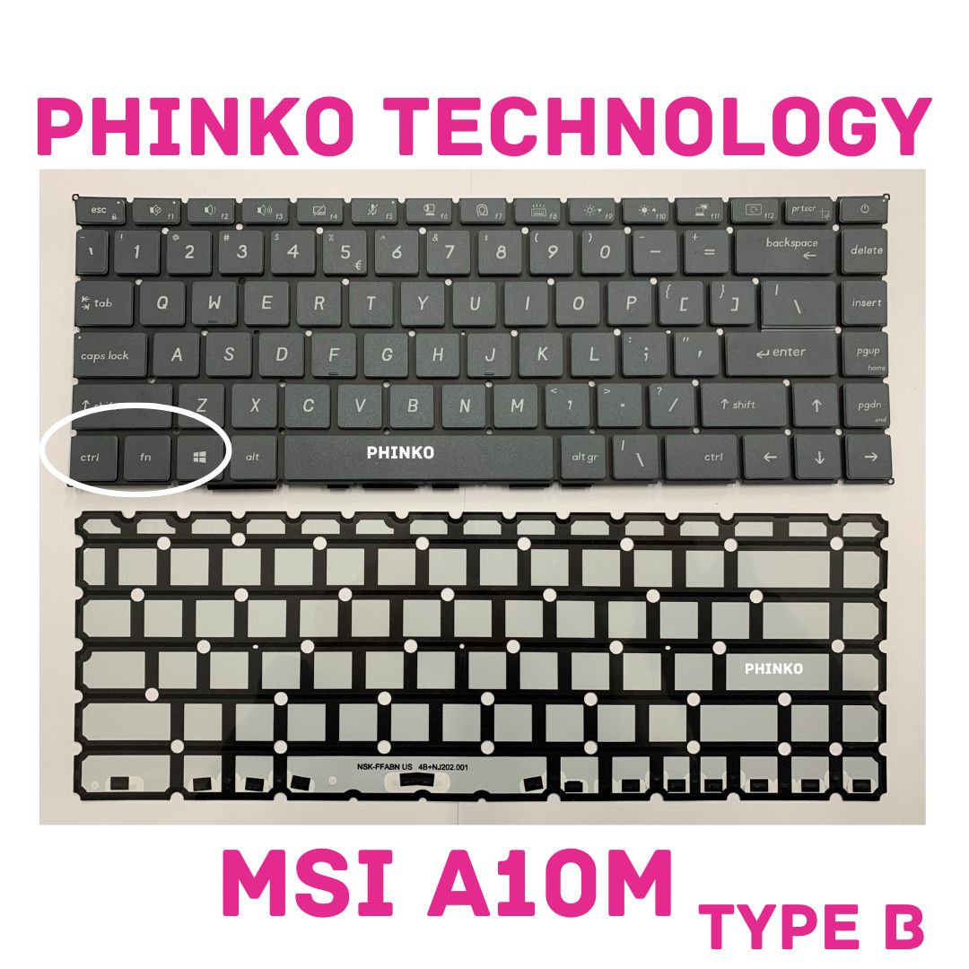 New MSI Modern 15 A10M A10RAS A10RBS MS-1551 Keyboard US Black Backlit TYPE B