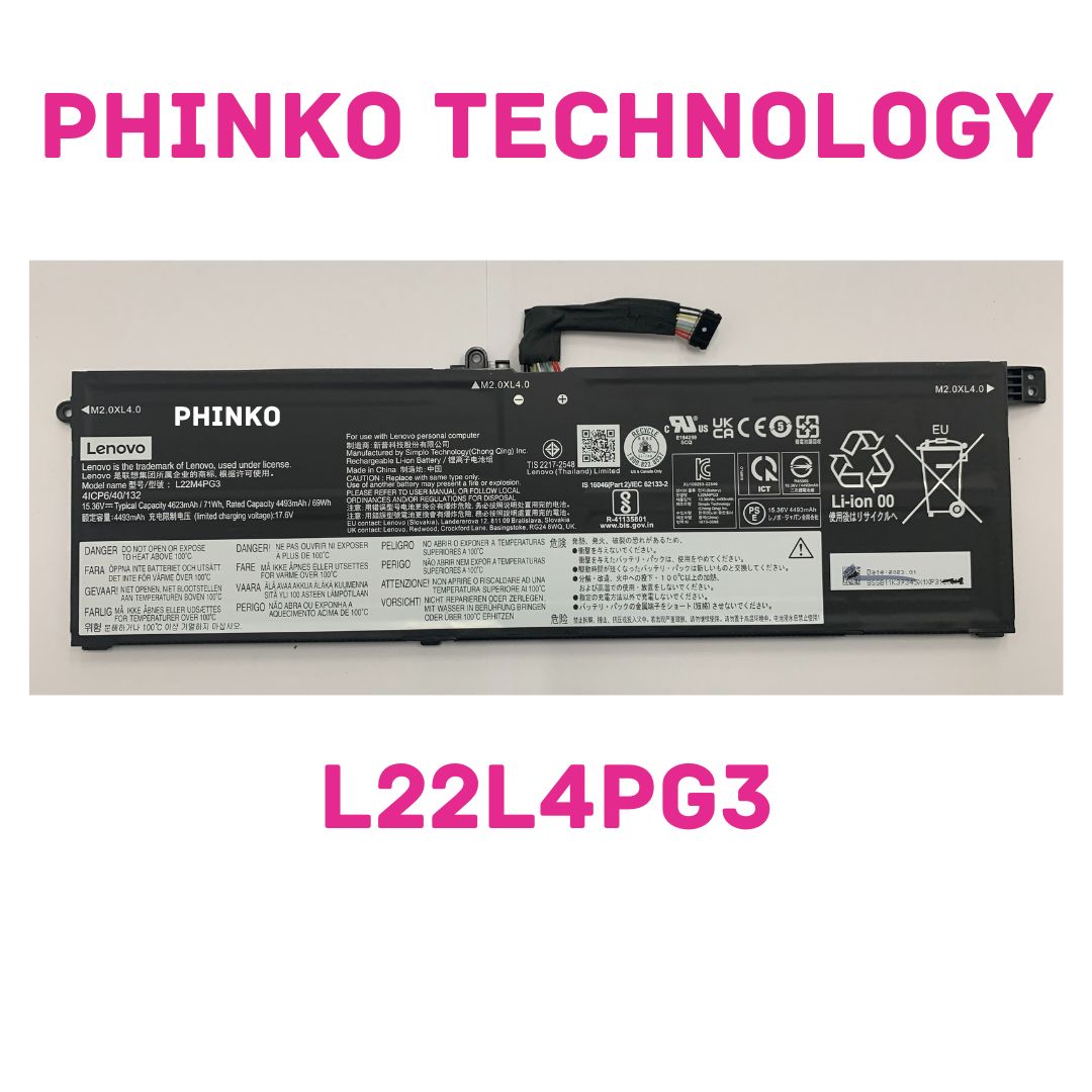 L22L4PG3 Battery For Lenovo 5B11K39344 5B11N45410 L22M4PG3 15.36V