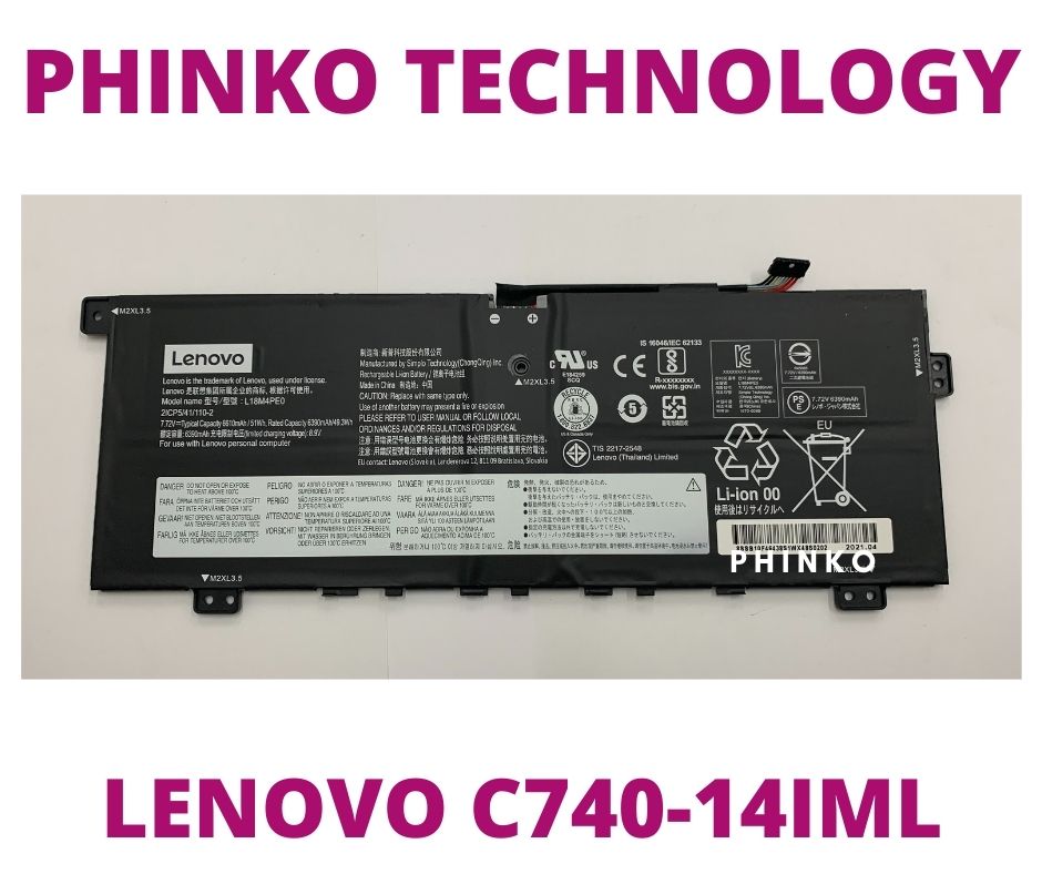 NEW Lenovo Yoga C740-14IML Battery Power Supply 7.72V 51Wh L18M4PE0