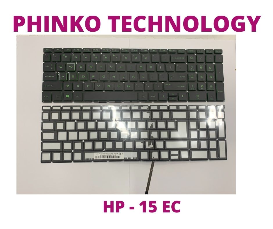 New for HP Pavilion Gaming 15-ec 15Z-EC000 15-EC0001CA Keyboard Green Backlit US