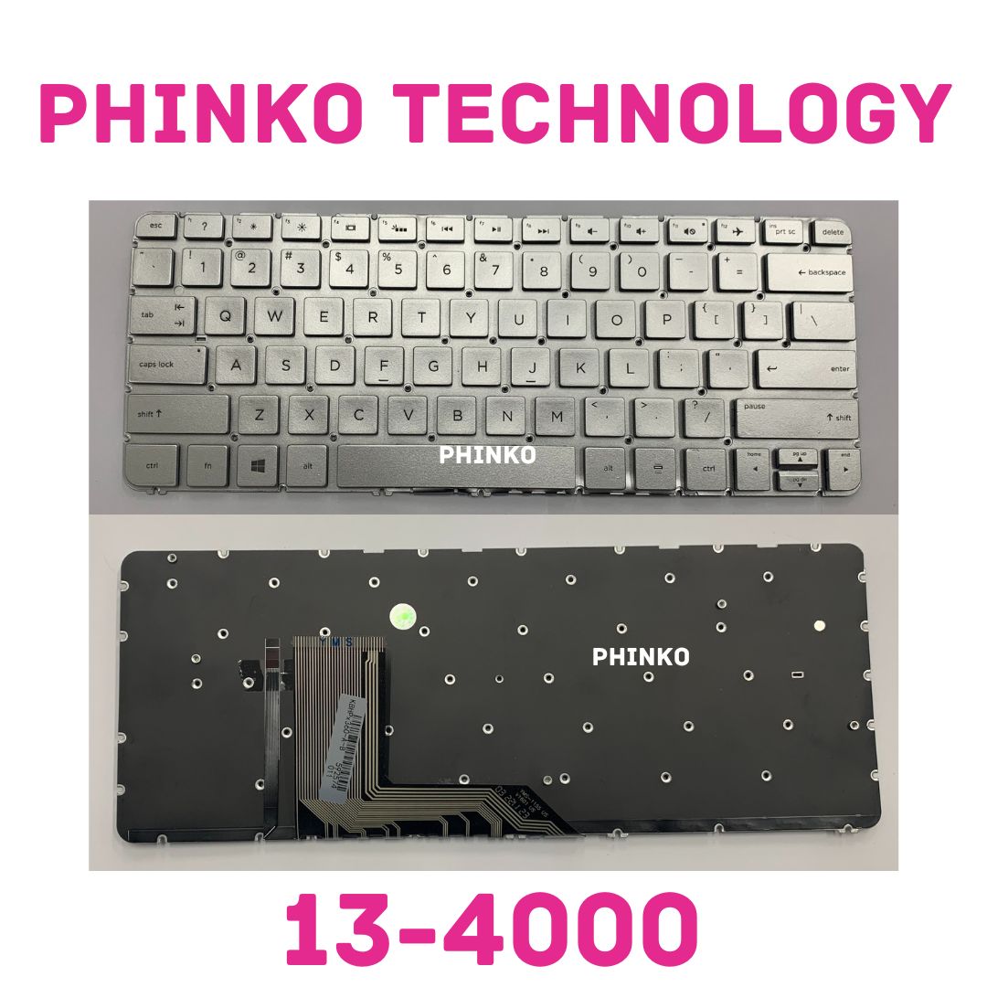 NEW Keyboard For HP SPECTRE X360 13-4000 13-4100 13-4200 Series Silver Backlit