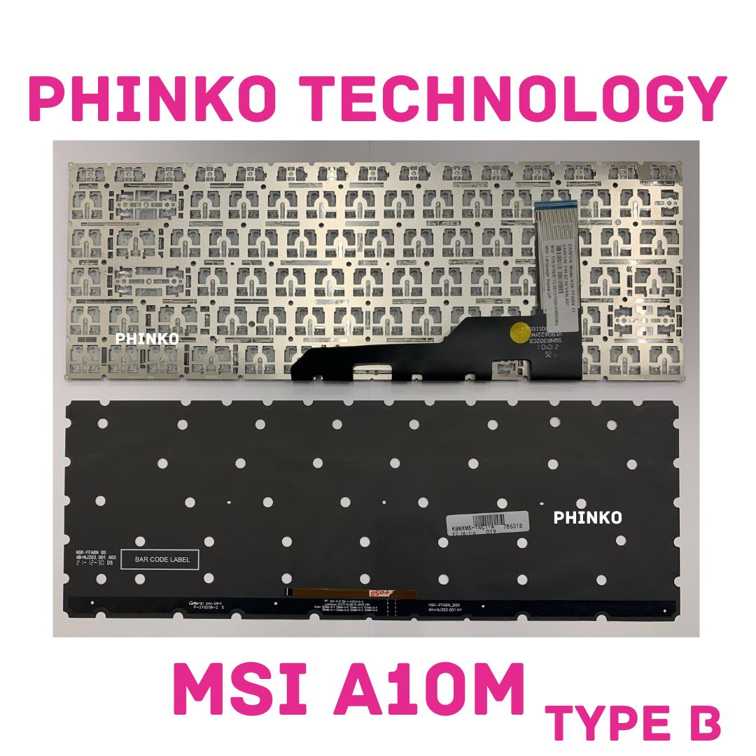 New MSI Modern 15 A10M A10RAS A10RBS MS-1551 Keyboard US Black Backlit TYPE B